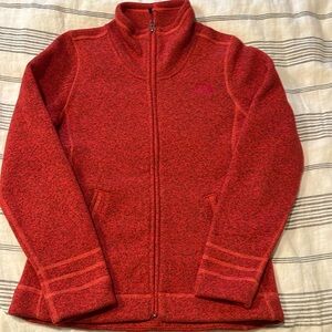 The North Face full zip jacket in Burnt Red color - Size Medium